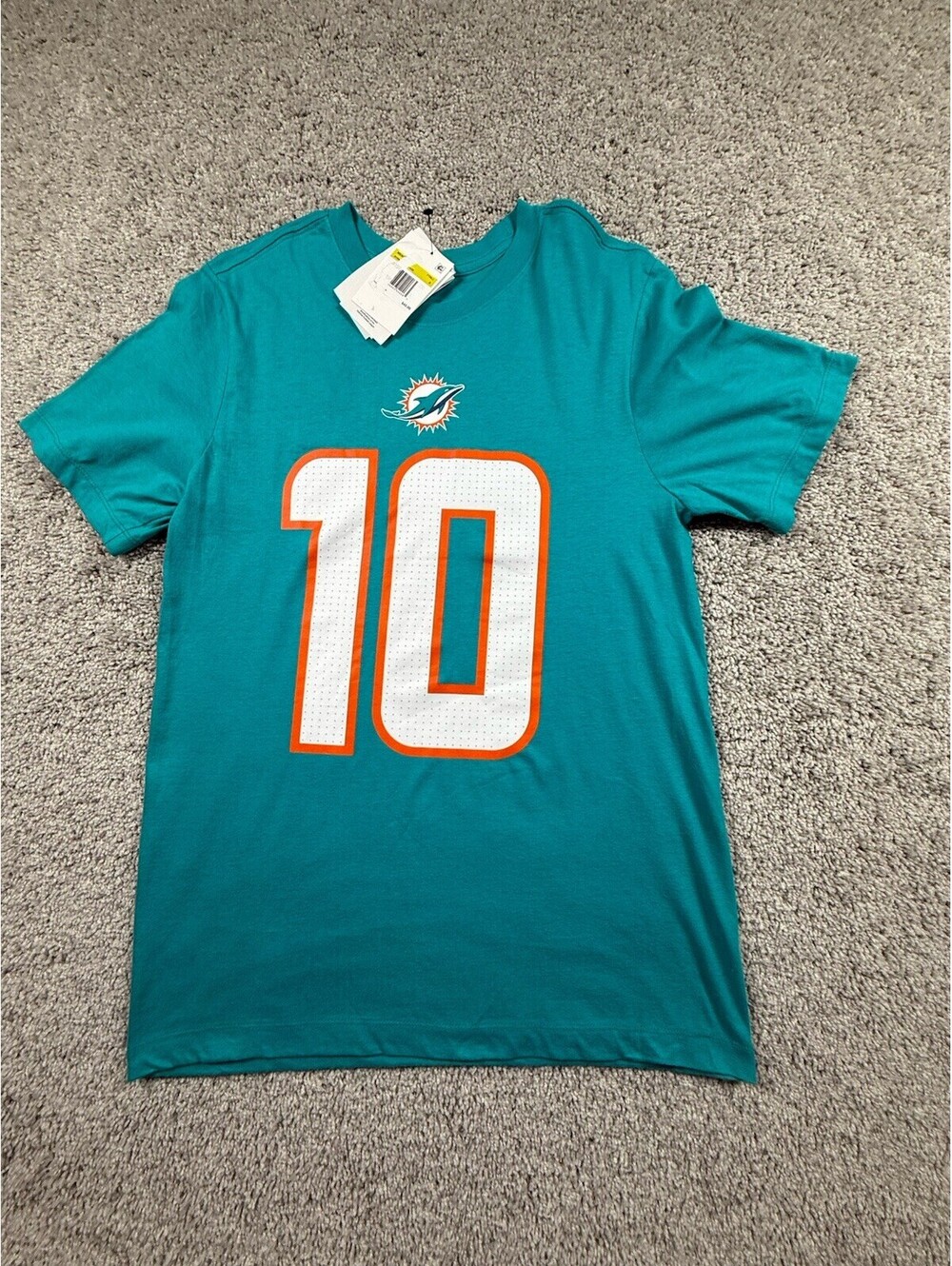NEW Men's Nike Miami Dolphins Tyreek Hill Jersey T Shirt Small in Aqua